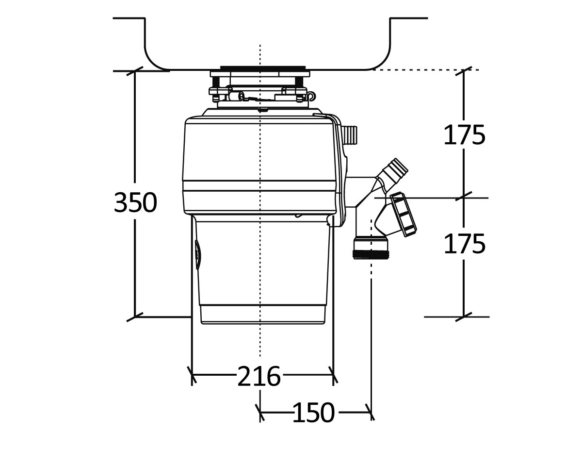 Измельчитель пищевых отходов ISE, (ISE-150)